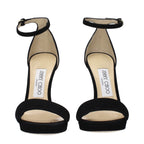 Black Leather Platform Sandals