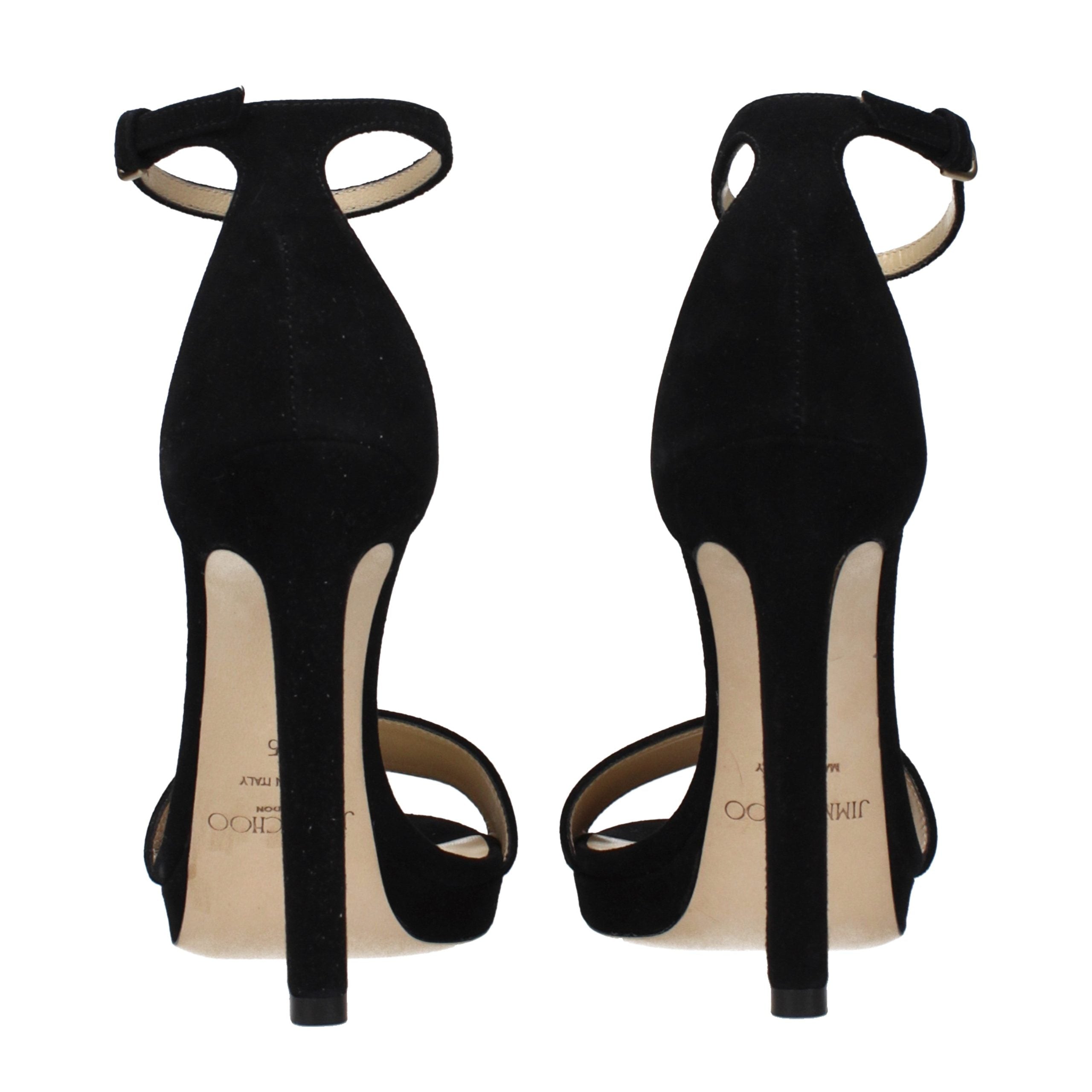 Black Leather Platform Sandals