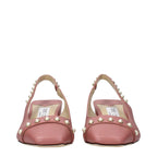 Pink Leather Platform Sandals