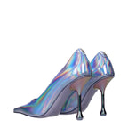 Purple Leather High Heel Pumps