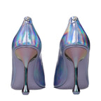 Purple Leather High Heel Pumps
