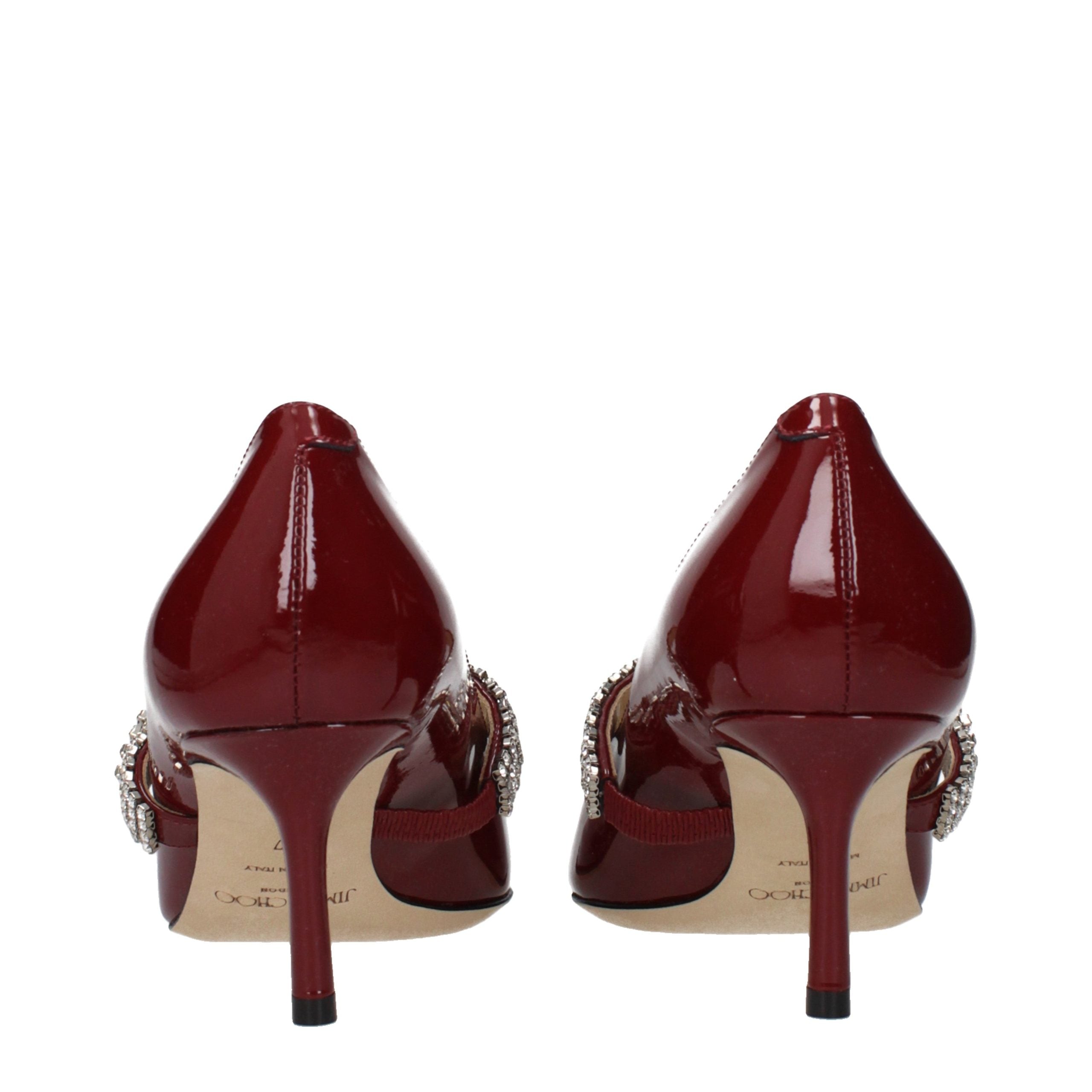 Red Leather High Heel Pumps