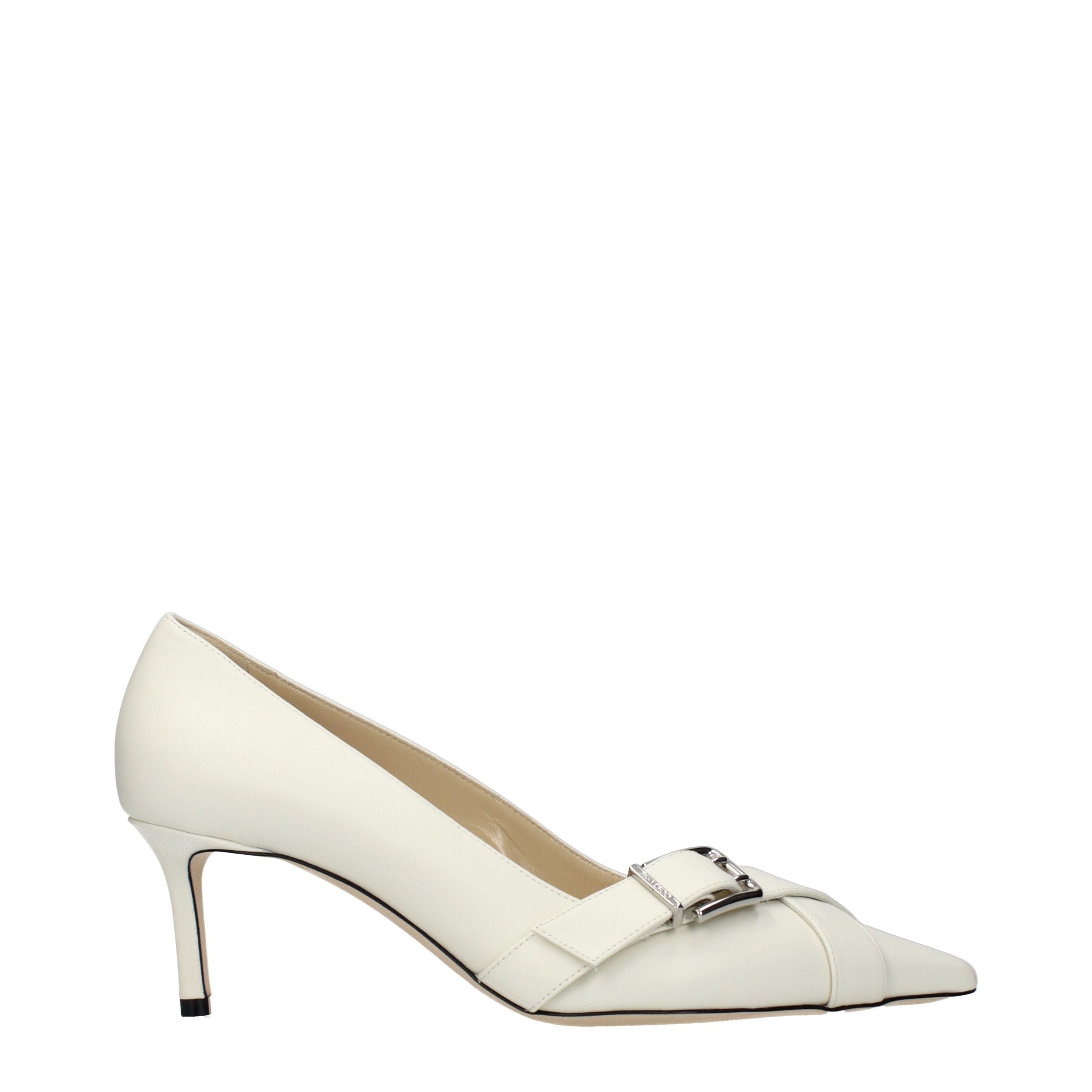 Blue Leather Mid Heel Pumps