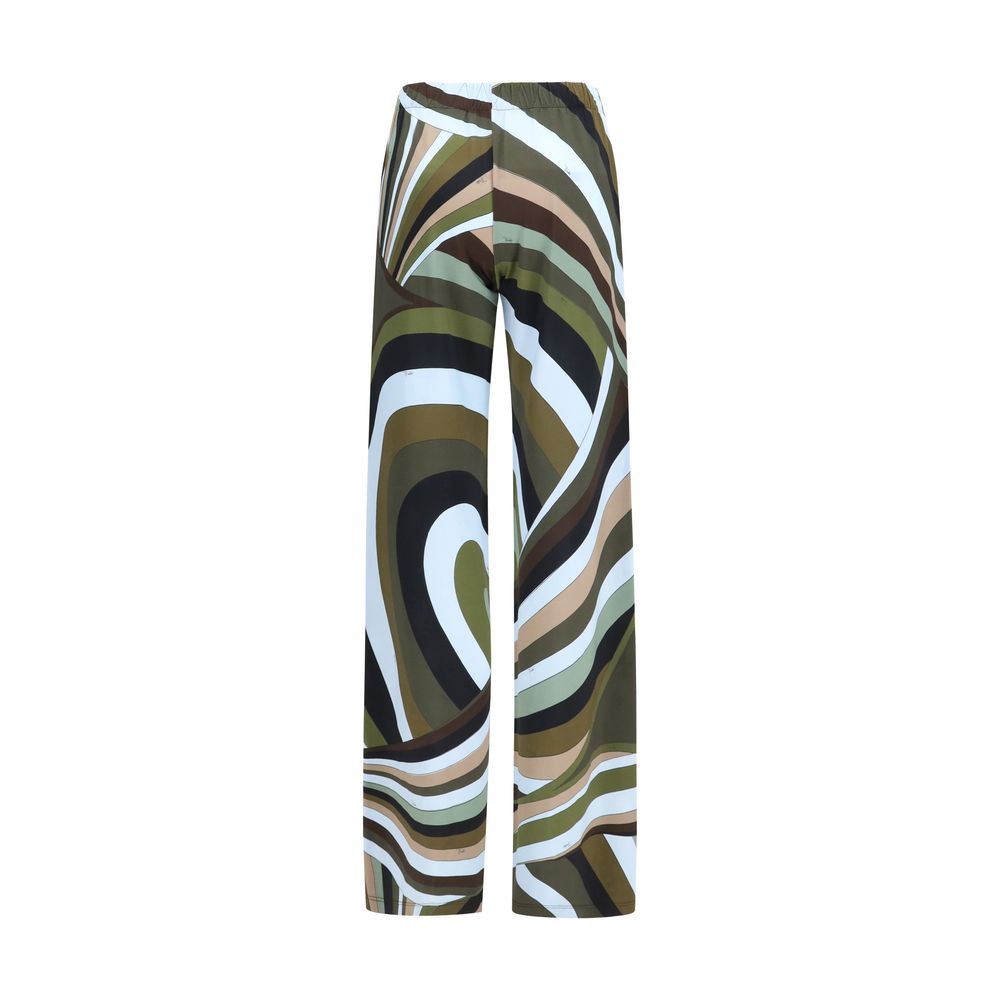 Bicolor Viscose Casual Pants