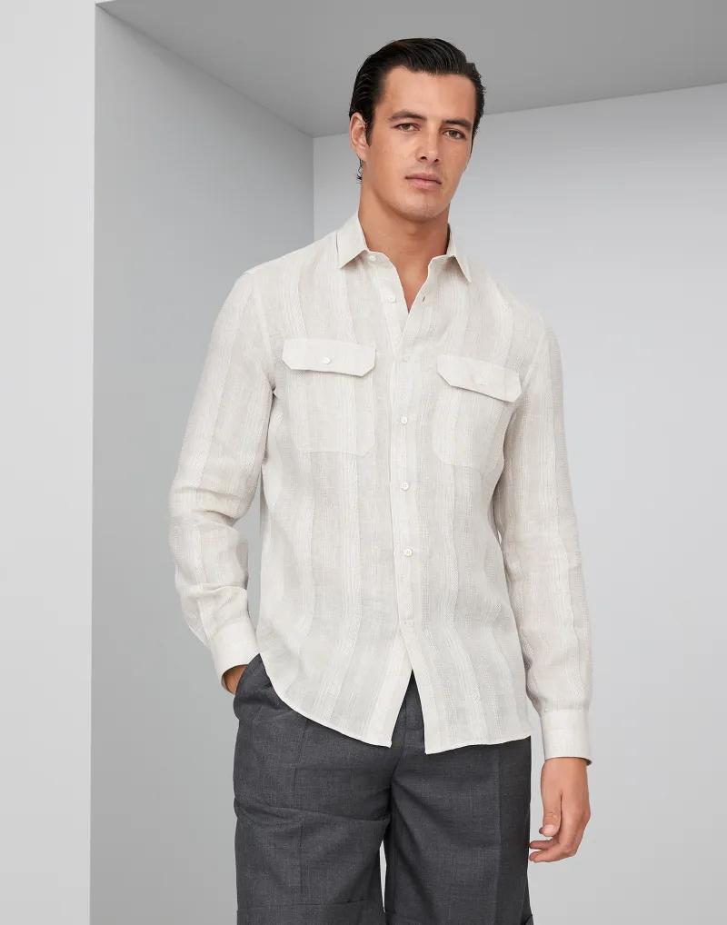 White Linen Dress Shirt