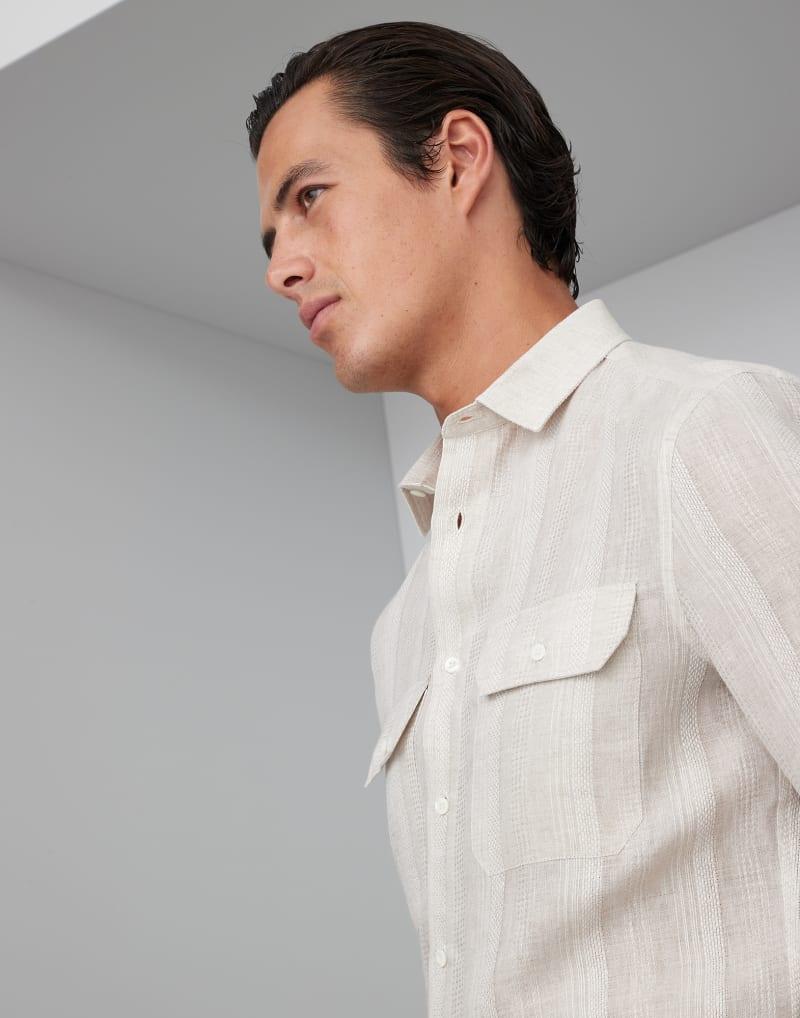White Linen Dress Shirt