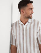 White Linen Pattern Shirt