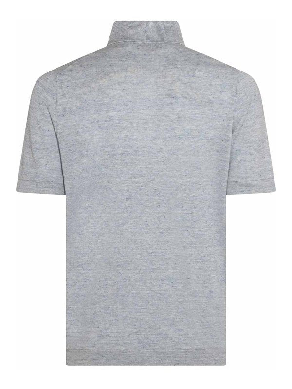 Light Blue Linen Shortsleeve Shirt