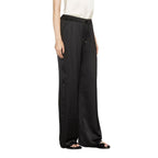 Black Polyamide Casual Pants