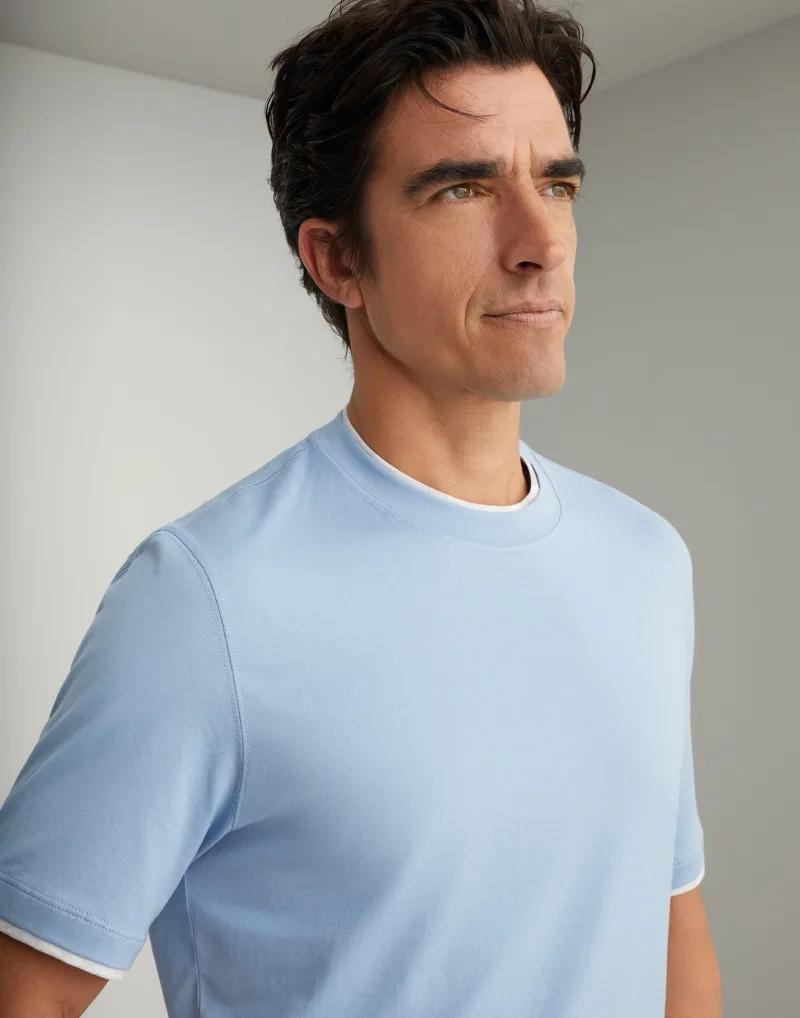 Bicolor Cotton T-Shirt