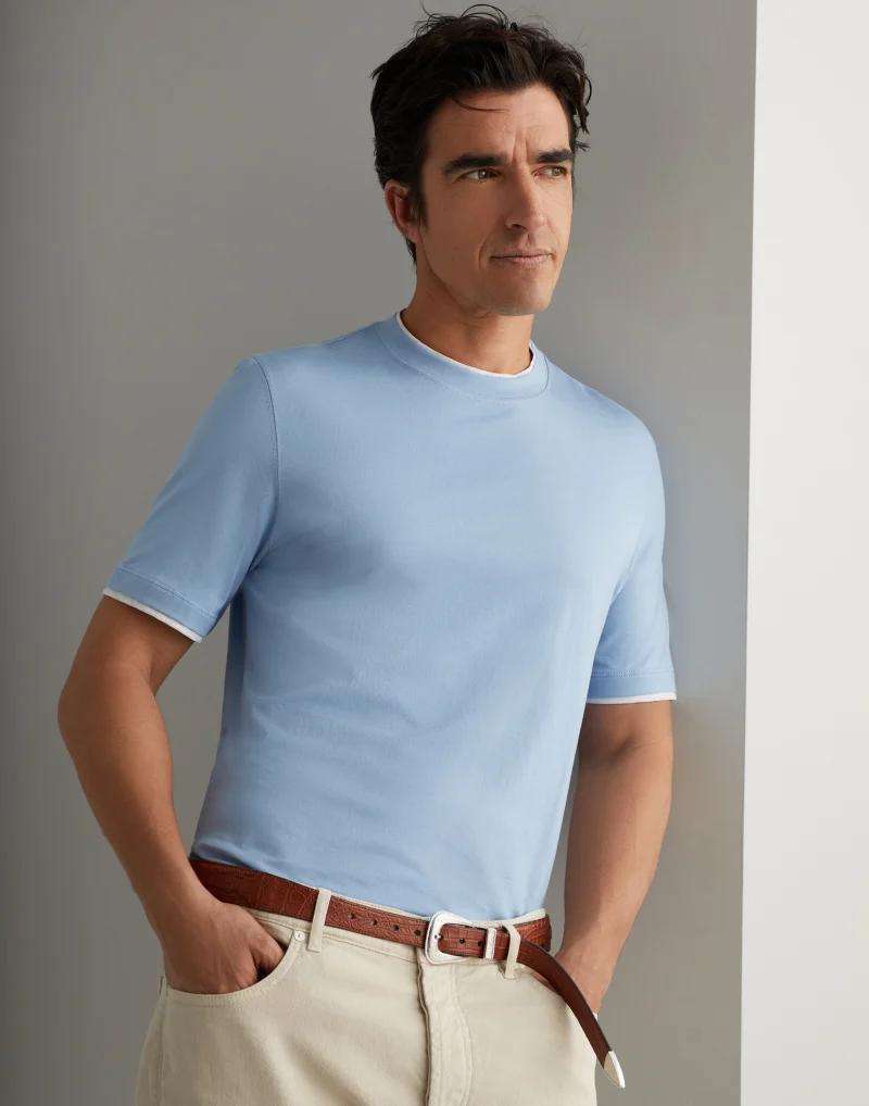 Bicolor Cotton T-Shirt