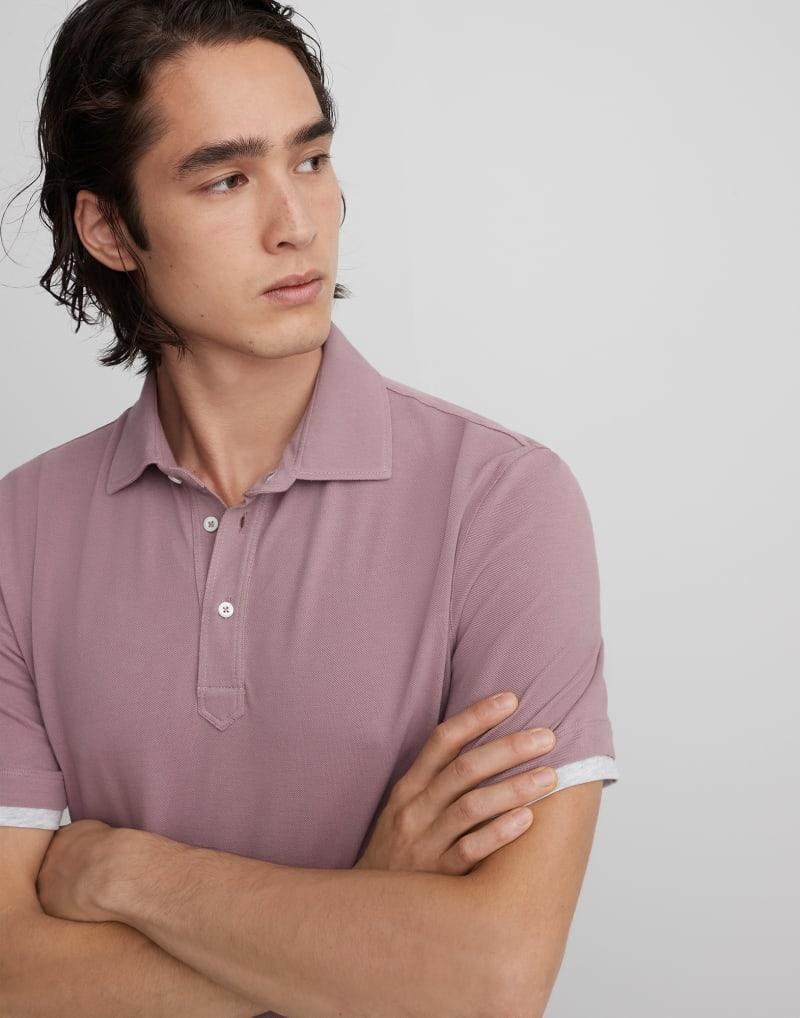 Bicolor Cotton Polo Shirt