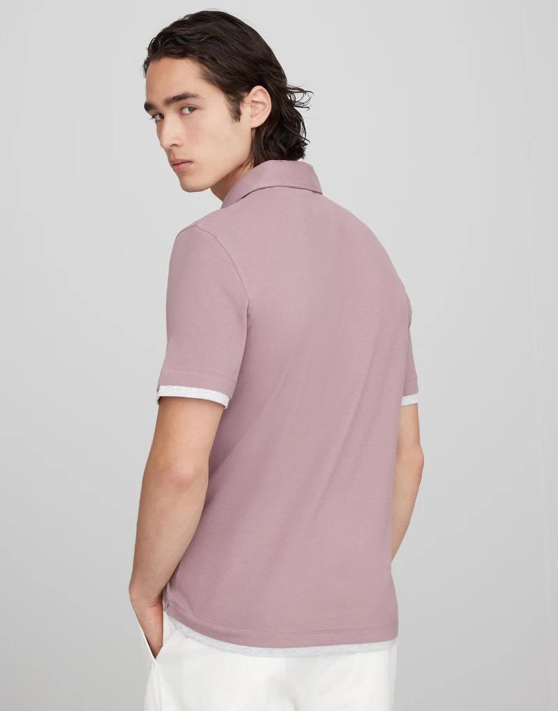 Bicolor Cotton Polo Shirt