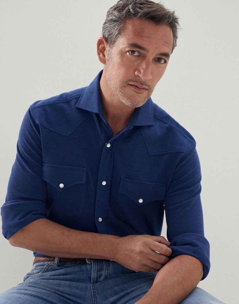 Blue Cotton Shirt