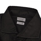 Black Cotton Biker Jacket