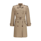 Brown Silk Trench Coat