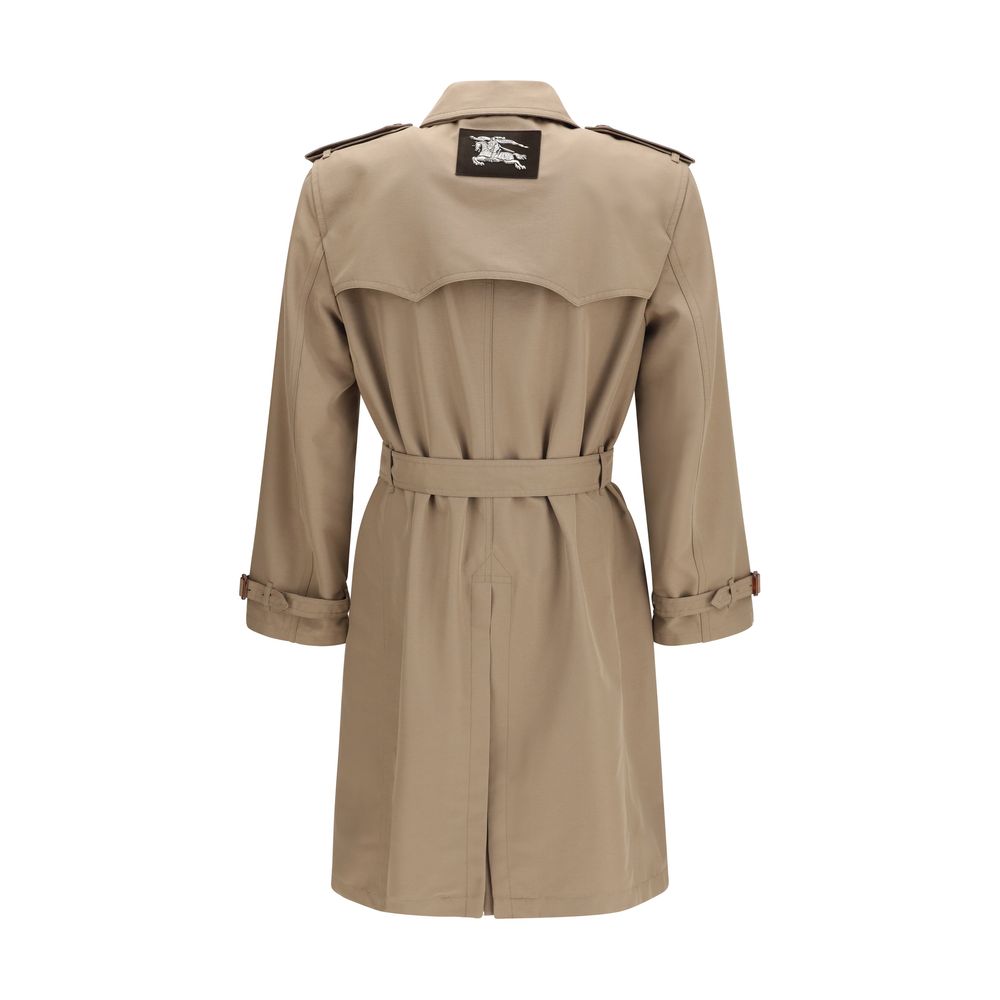 Brown Silk Trench Coat