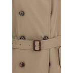 Brown Silk Trench Coat