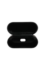 Case Black PVC Embossed Logo Flip Holder Women Airpods
