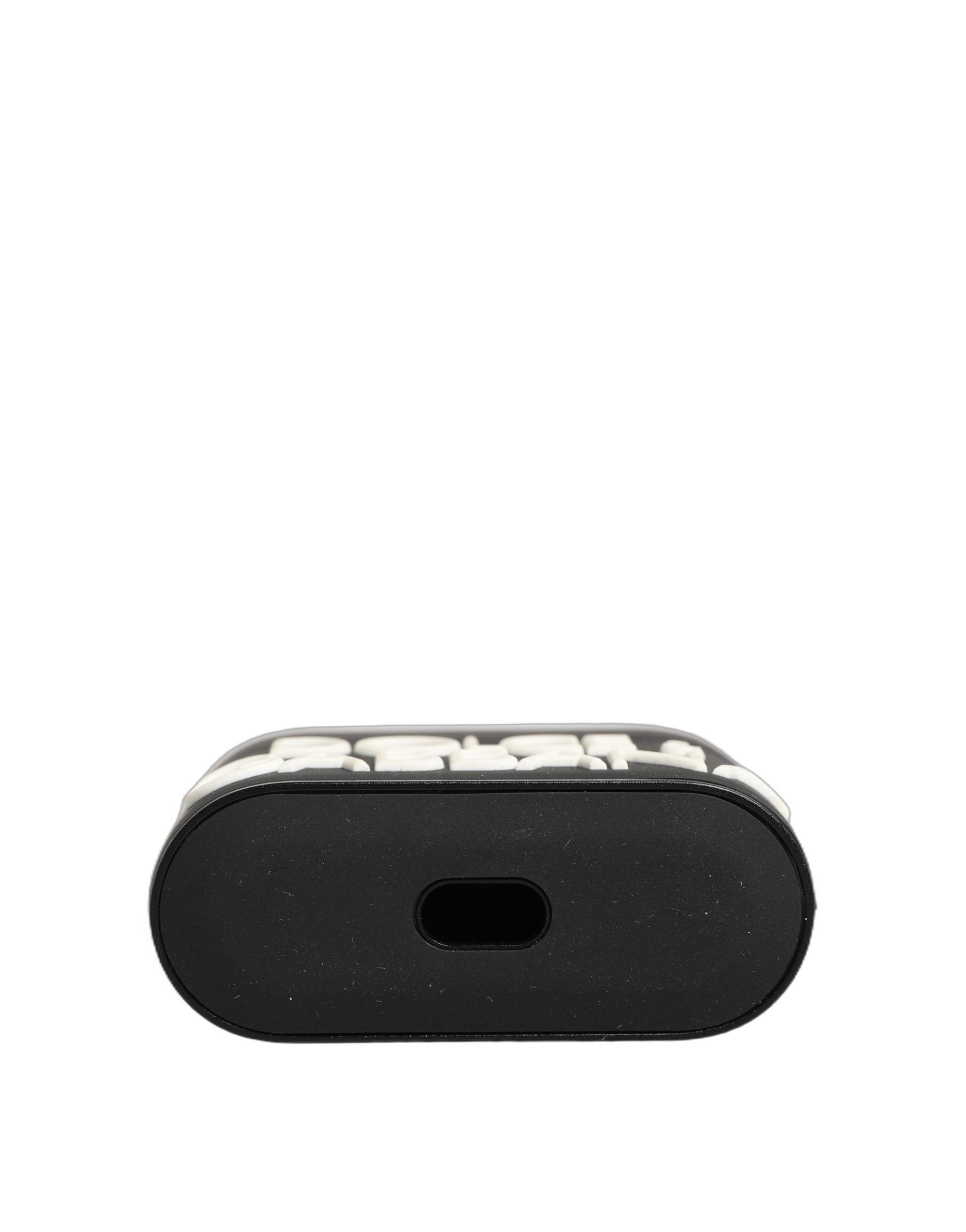 Case Black PVC Embossed Logo Flip Holder Women Airpods