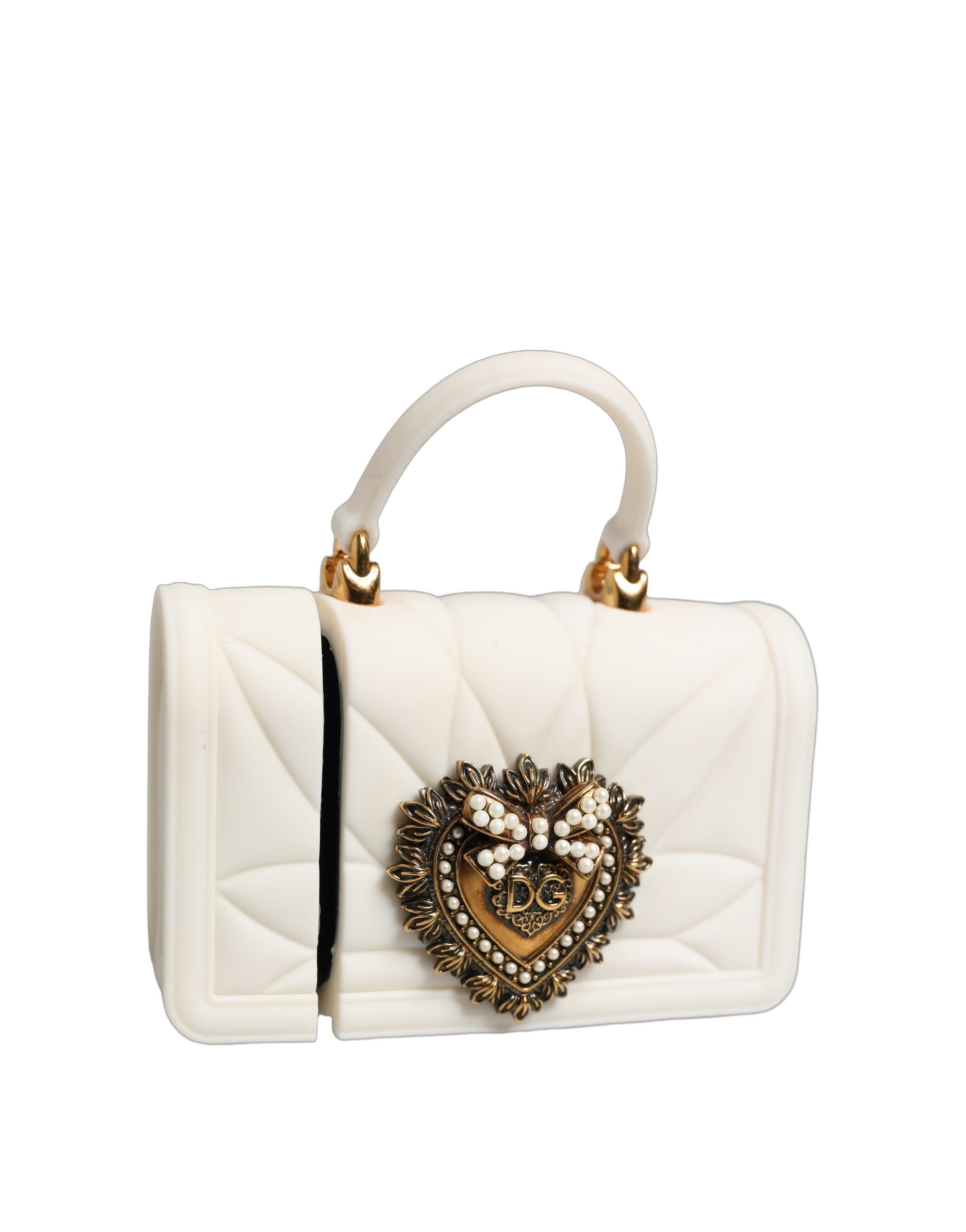 Case White Silicone Devotion Heart Cover Hand Bag Airpod