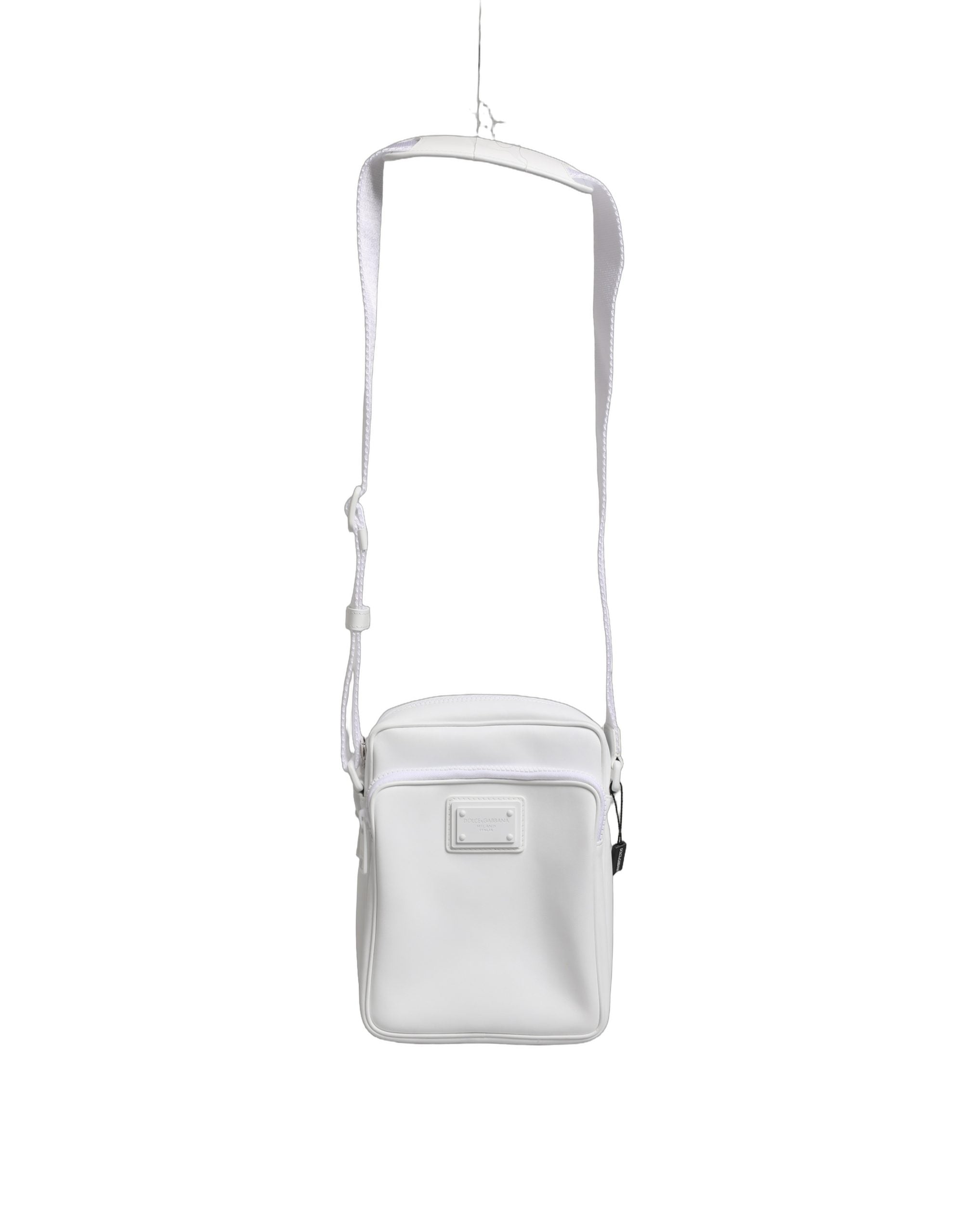 White Logo Plaque Crossbody Shoulder Borse Men Bag