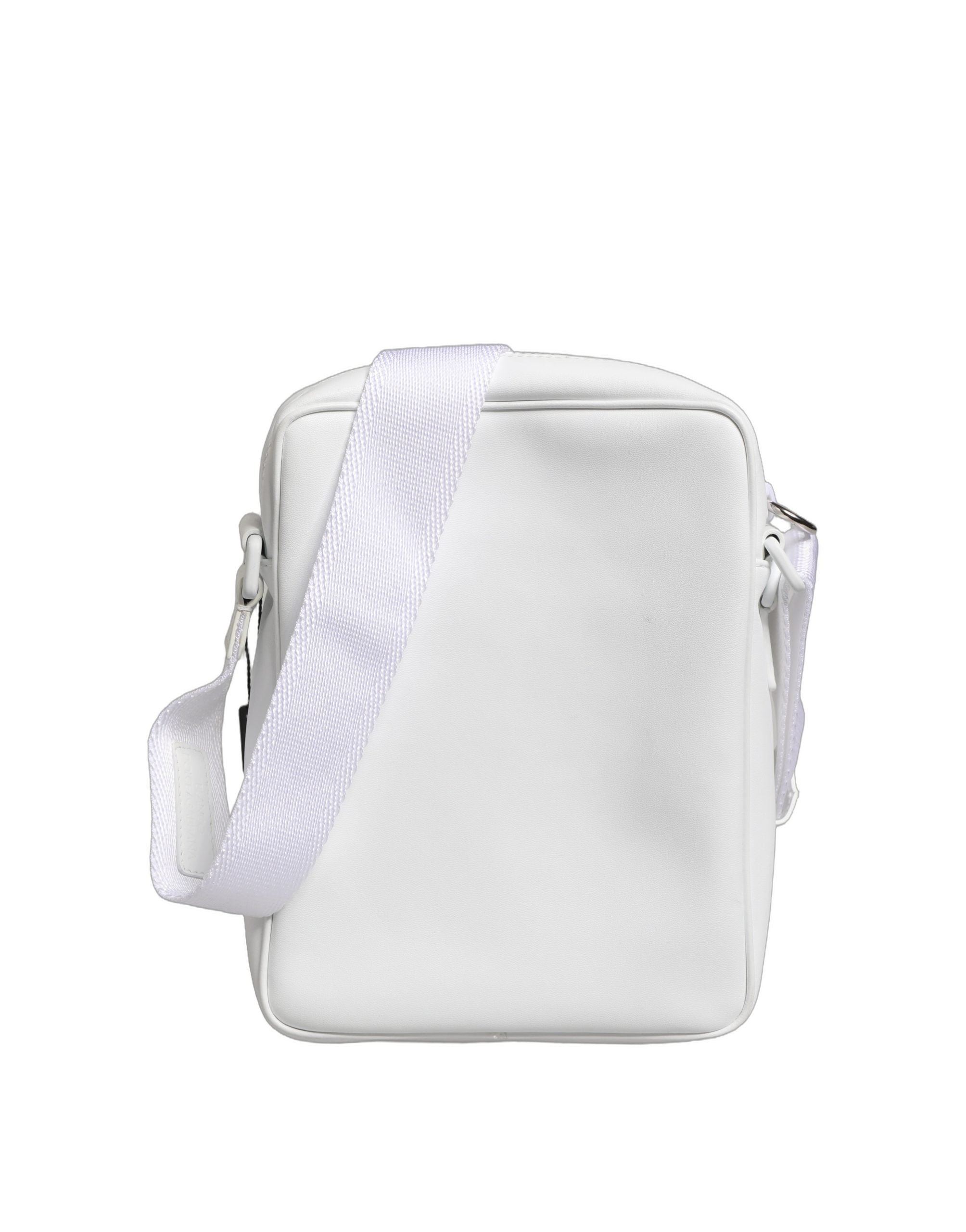 White Logo Plaque Crossbody Shoulder Borse Men Bag