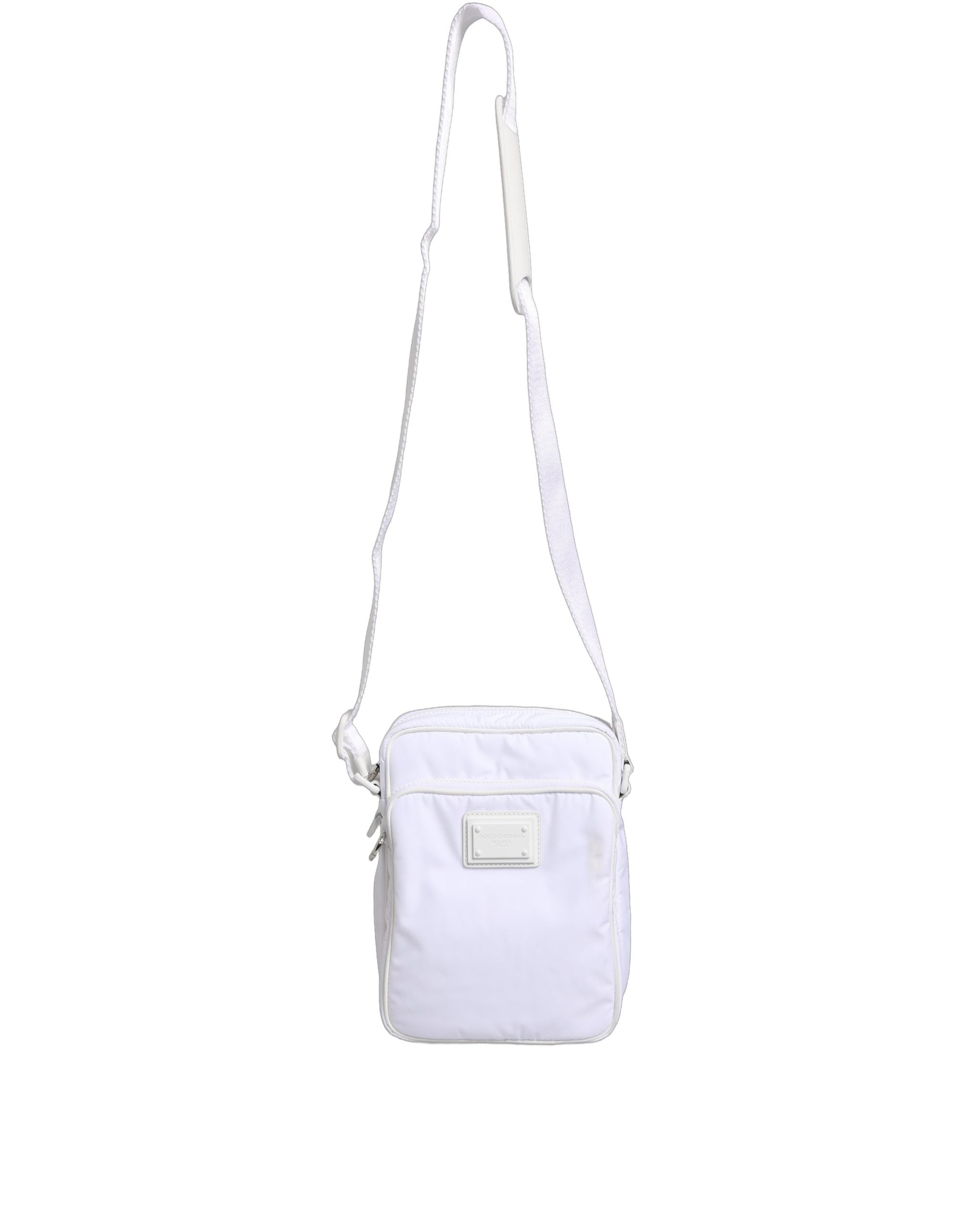 White Logo Plaque Crossbody Shoulder Borse Men Bag