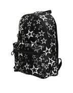 Black Millenial Stars Nylon Travel Backpack Borse Bag
