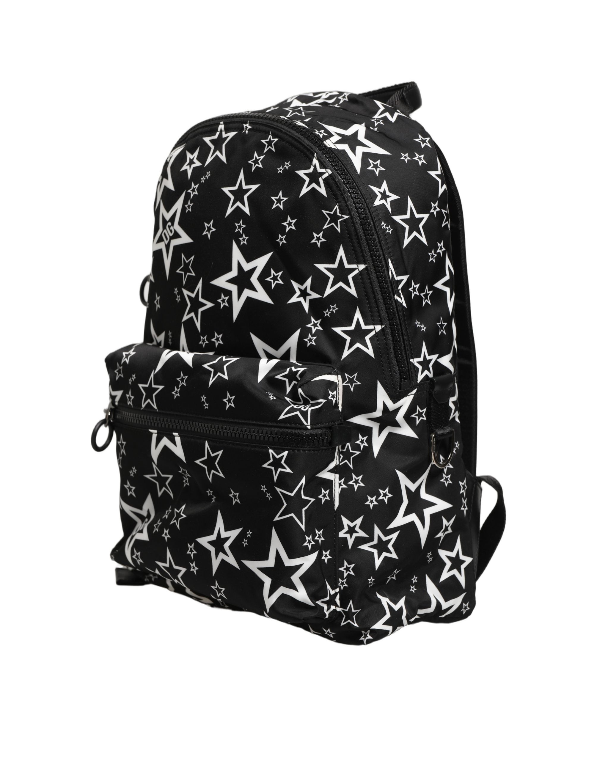 Black Millenial Stars Nylon Travel Backpack Borse Bag