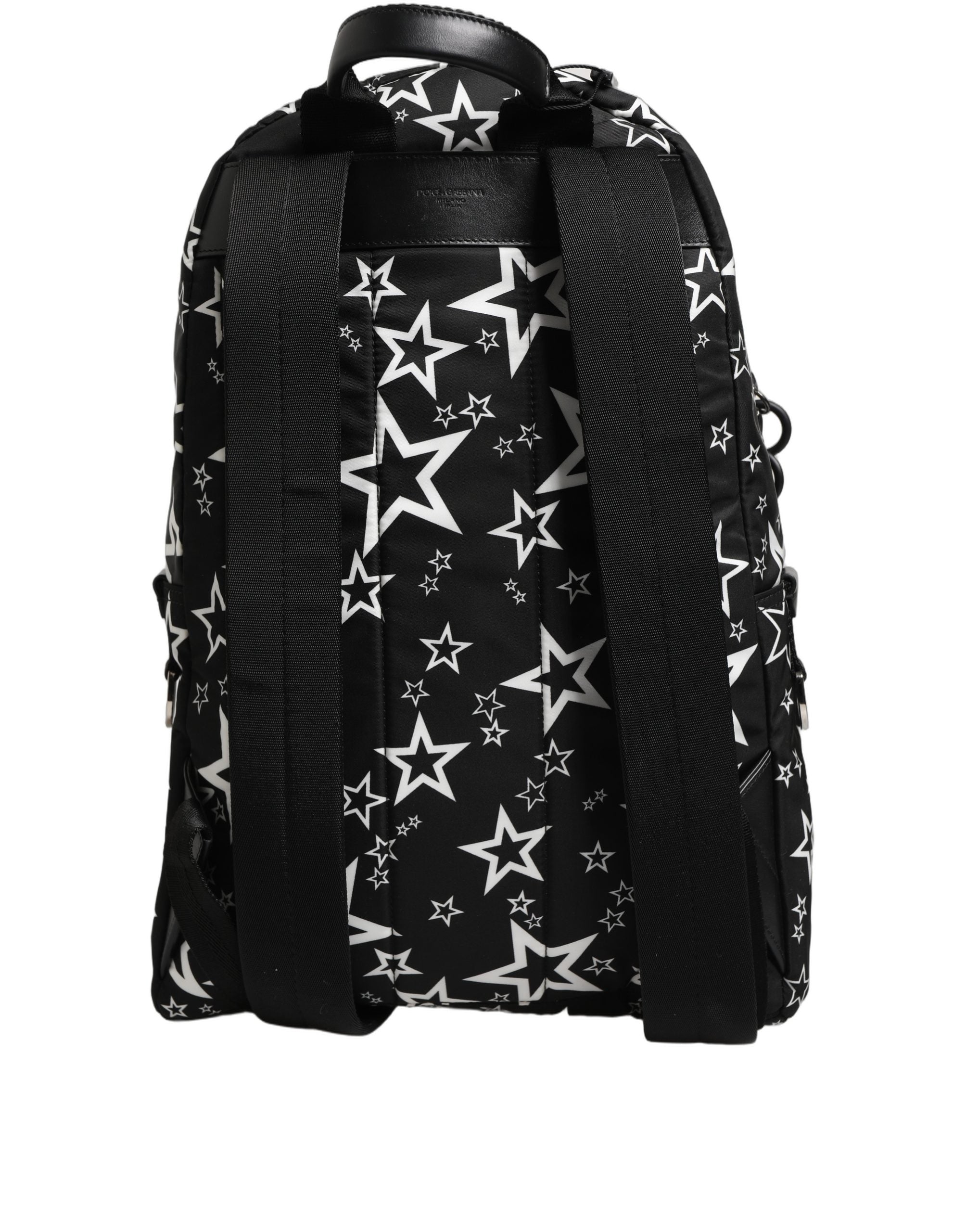 Black Millenial Stars Nylon Travel Backpack Borse Bag