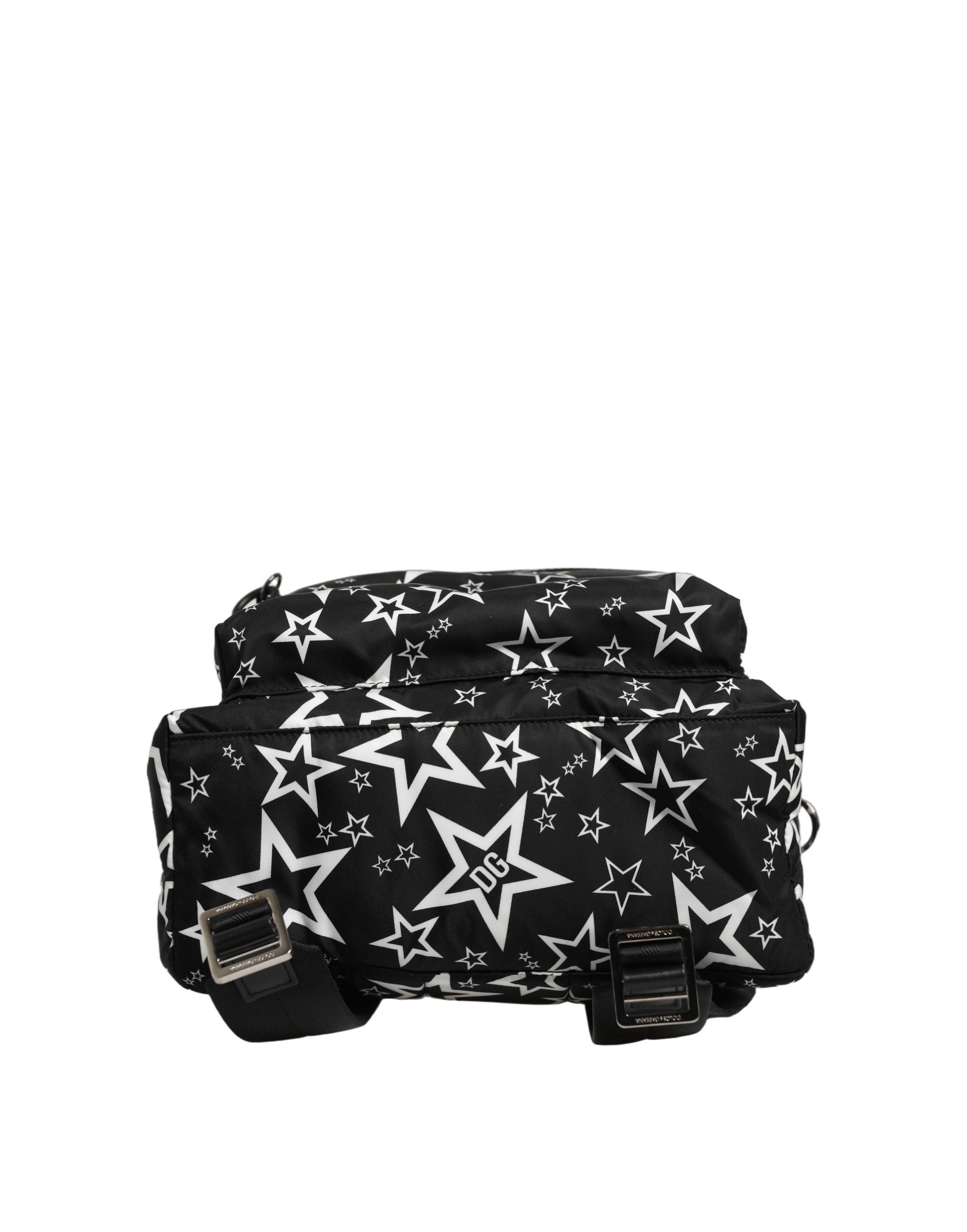 Black Millenial Stars Nylon Travel Backpack Borse Bag