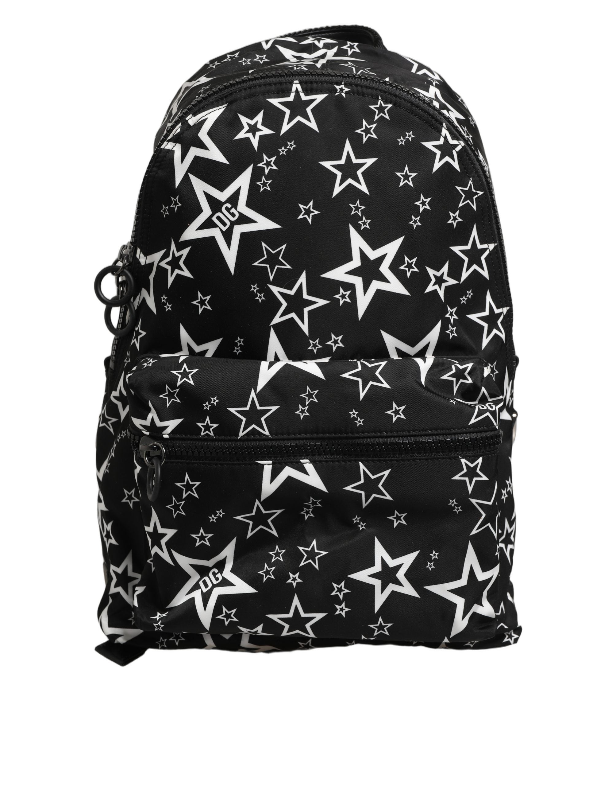 Black Millenial Stars Nylon Travel Backpack Borse Bag