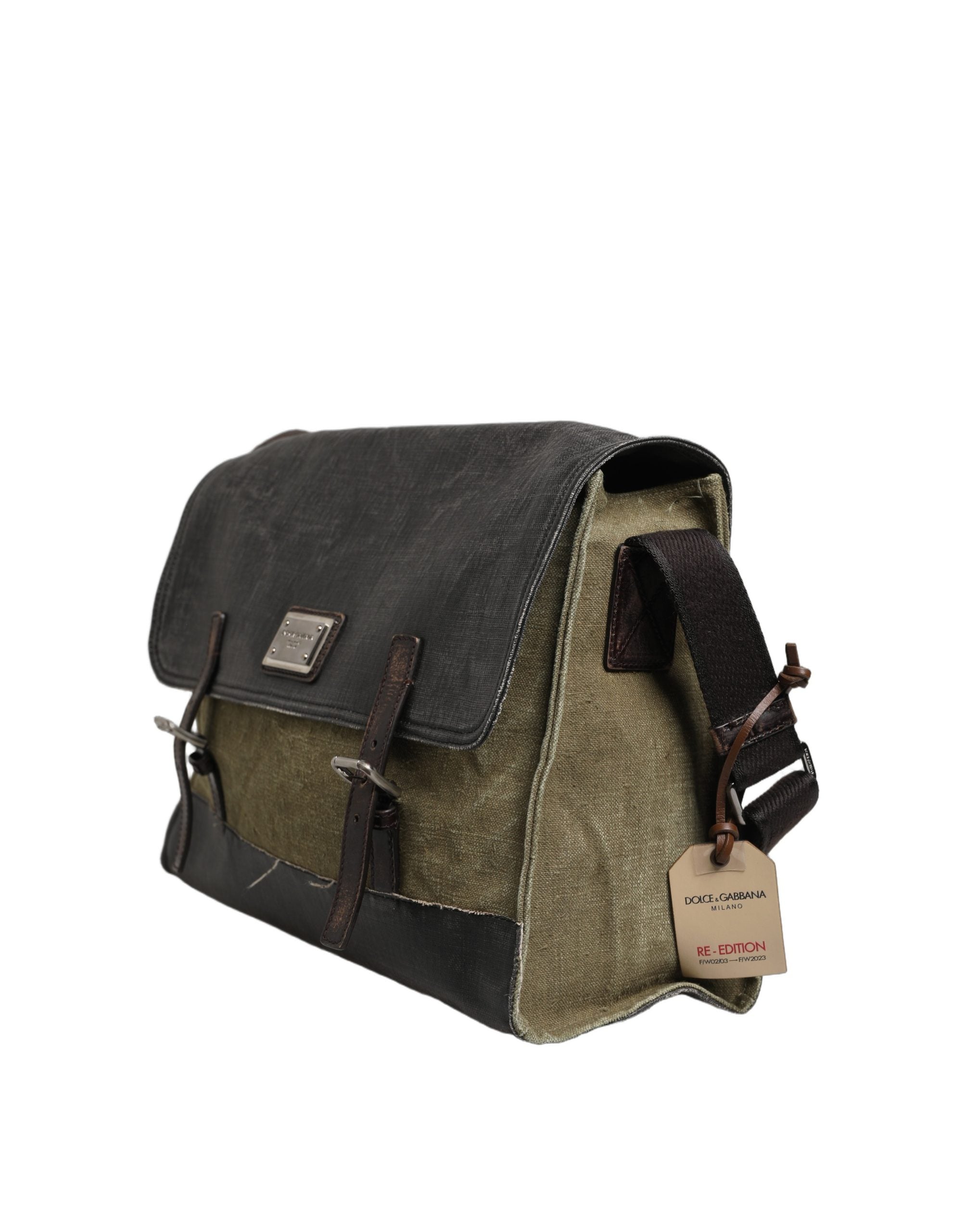 Military Green Two Tone Messenger Shoulder Borse Men Bag
