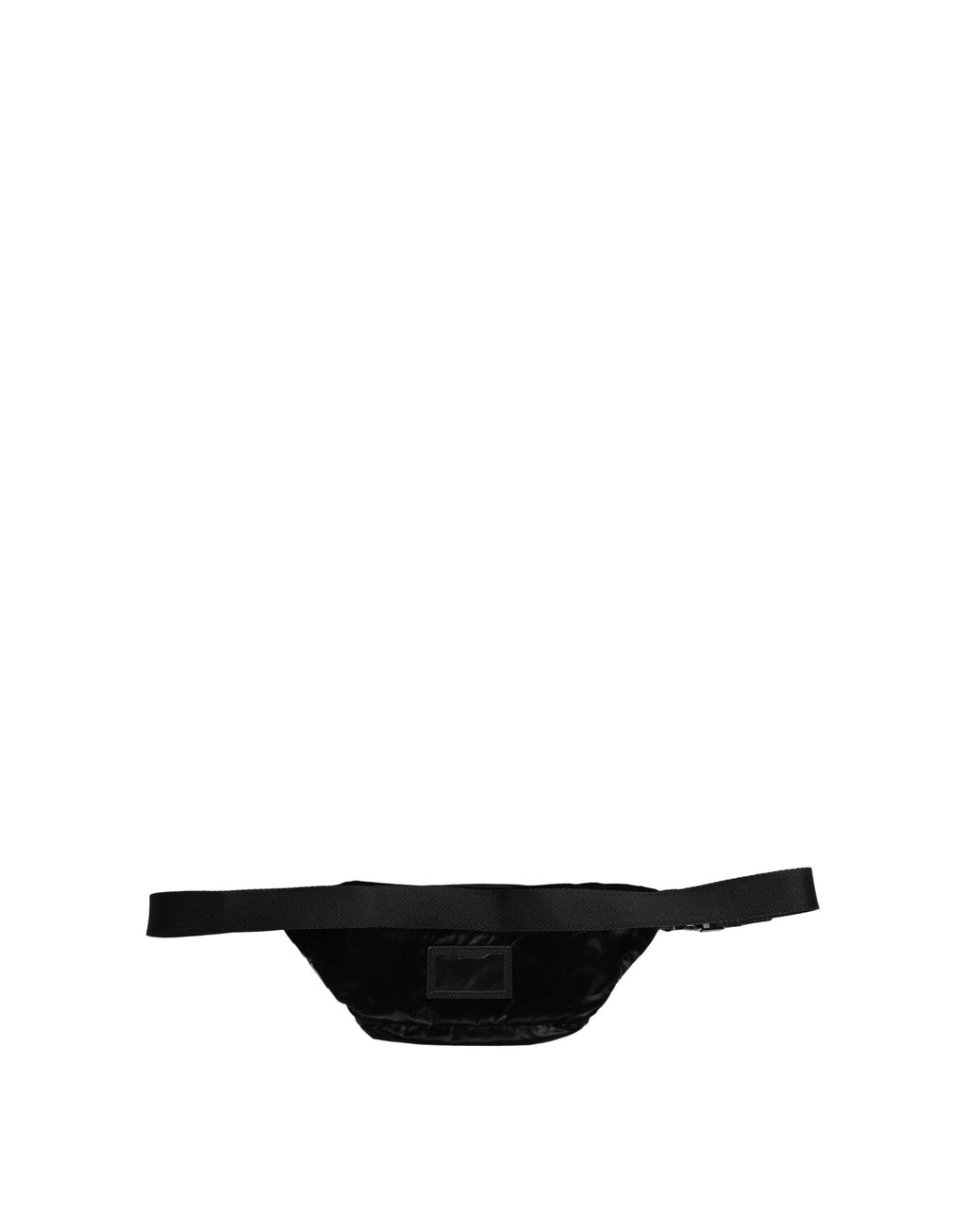 Black Nylon Brass Plate Bumbag Waist Fanny Pack Men Bag