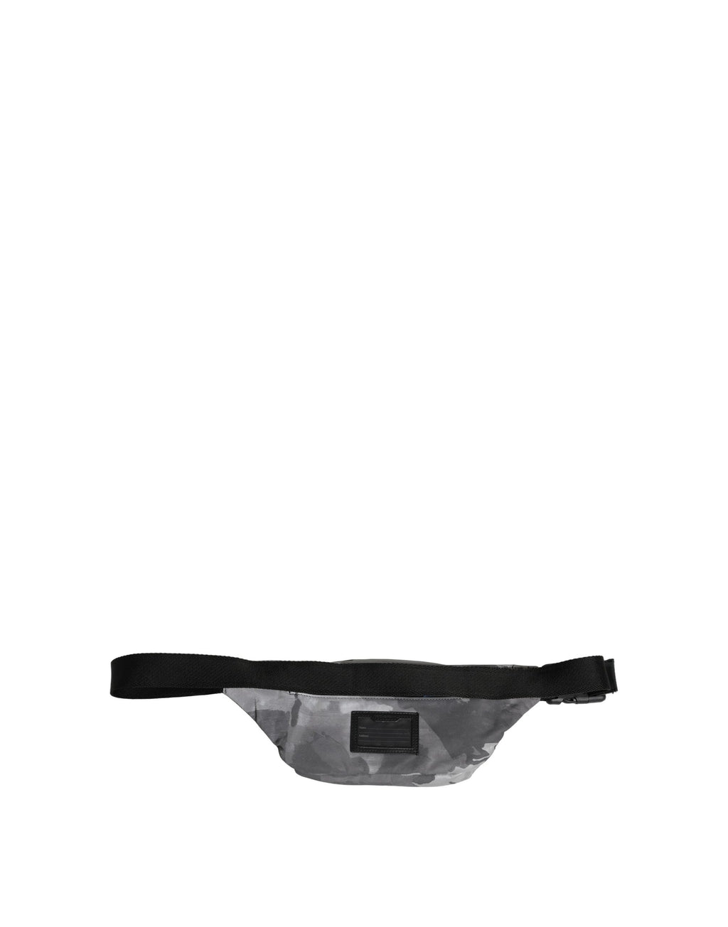 Black Nylon Brass Plate Camouflage Waist Fanny Pack Bag