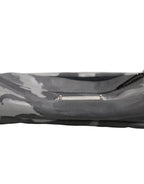 Black Nylon Brass Plate Camouflage Waist Fanny Pack Bag