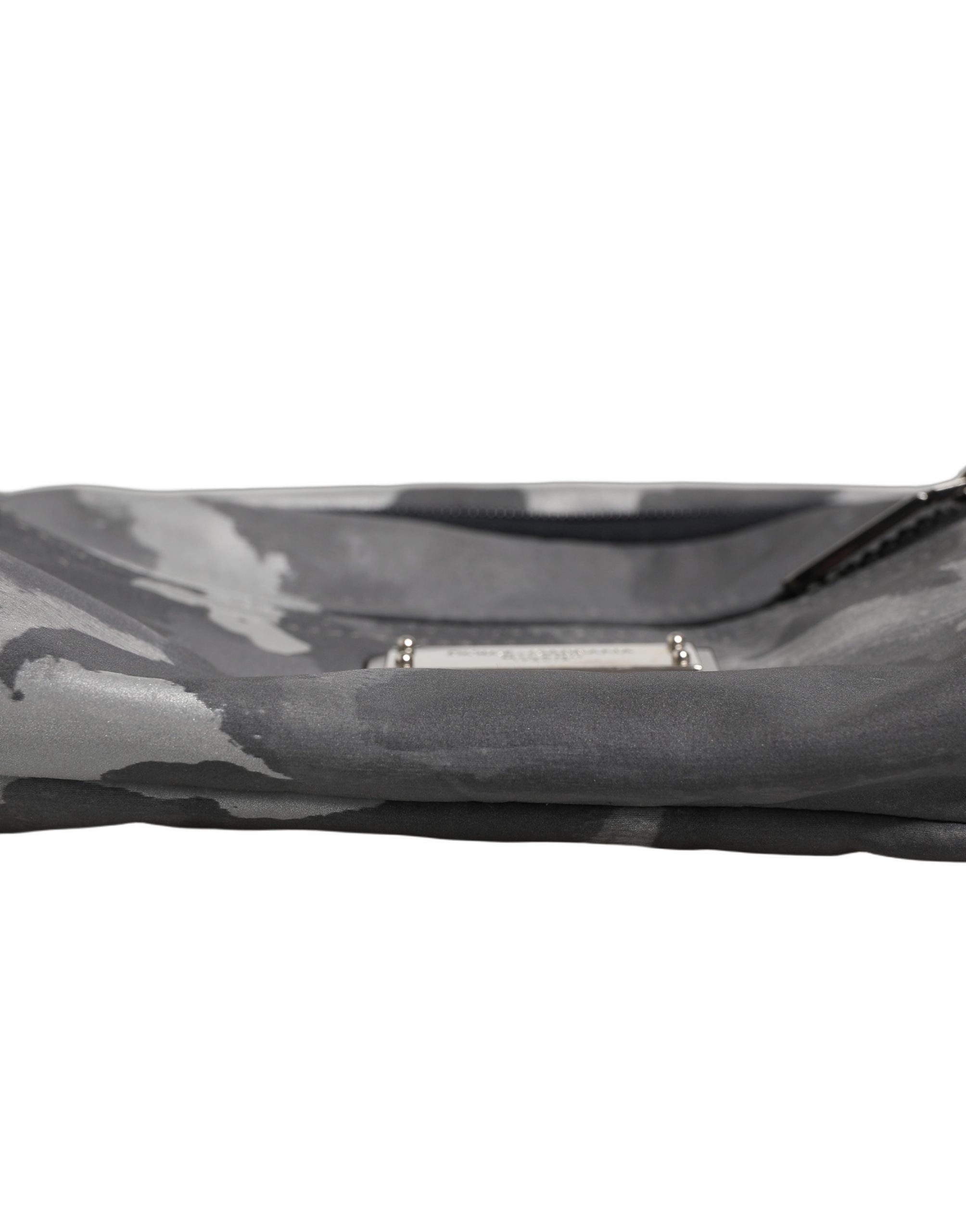 Black Nylon Brass Plate Camouflage Waist Fanny Pack Bag