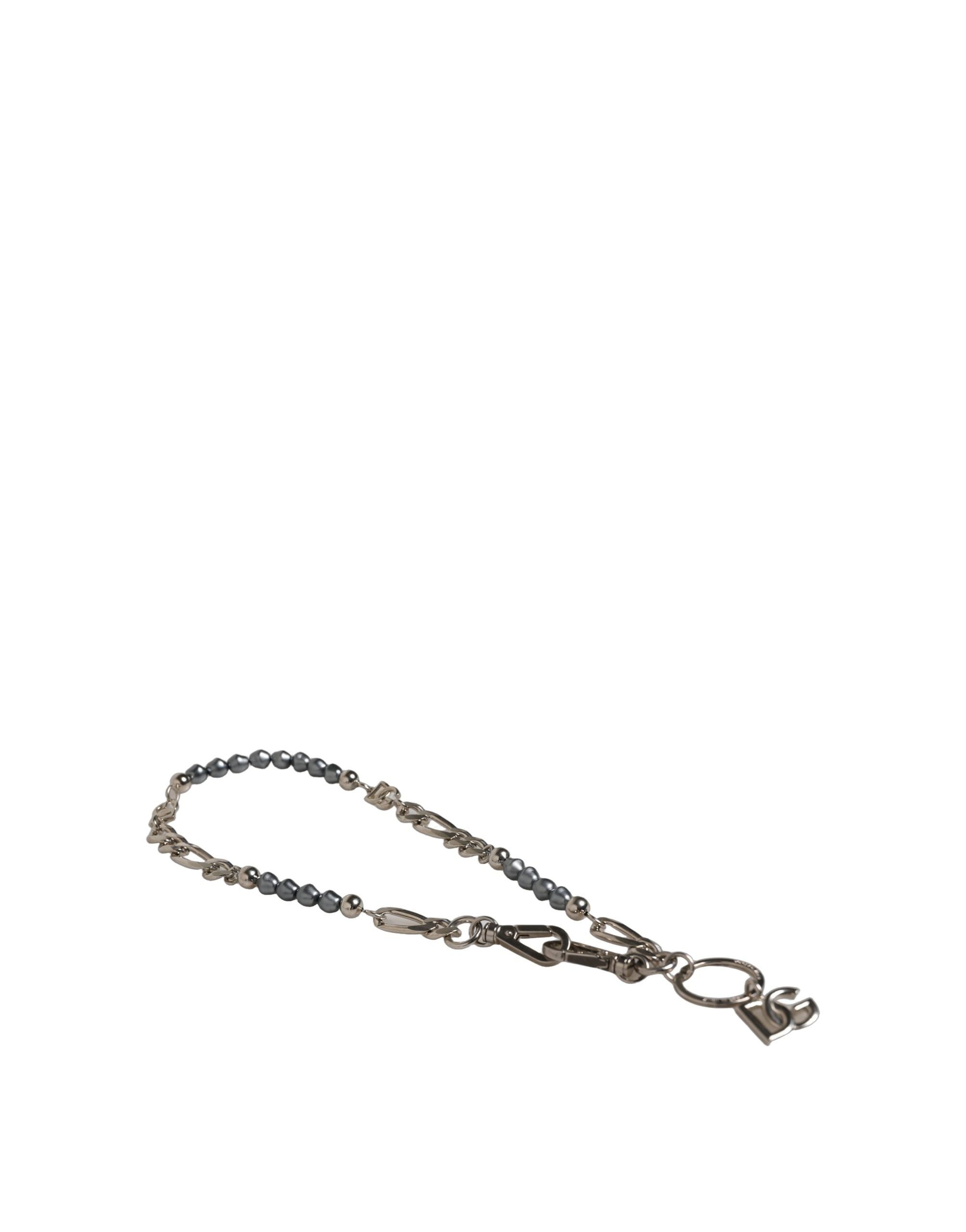 Silver Tone Chain Signature DG Logo Pendant Necklace