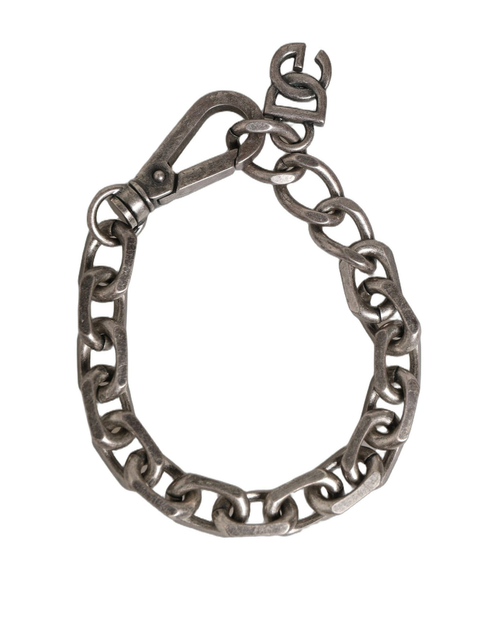 Silver Tone Heavy Chain Link Signature DG Logo Bracelet