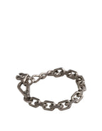 Silver Tone Heavy Chain Link Signature DG Logo Bracelet