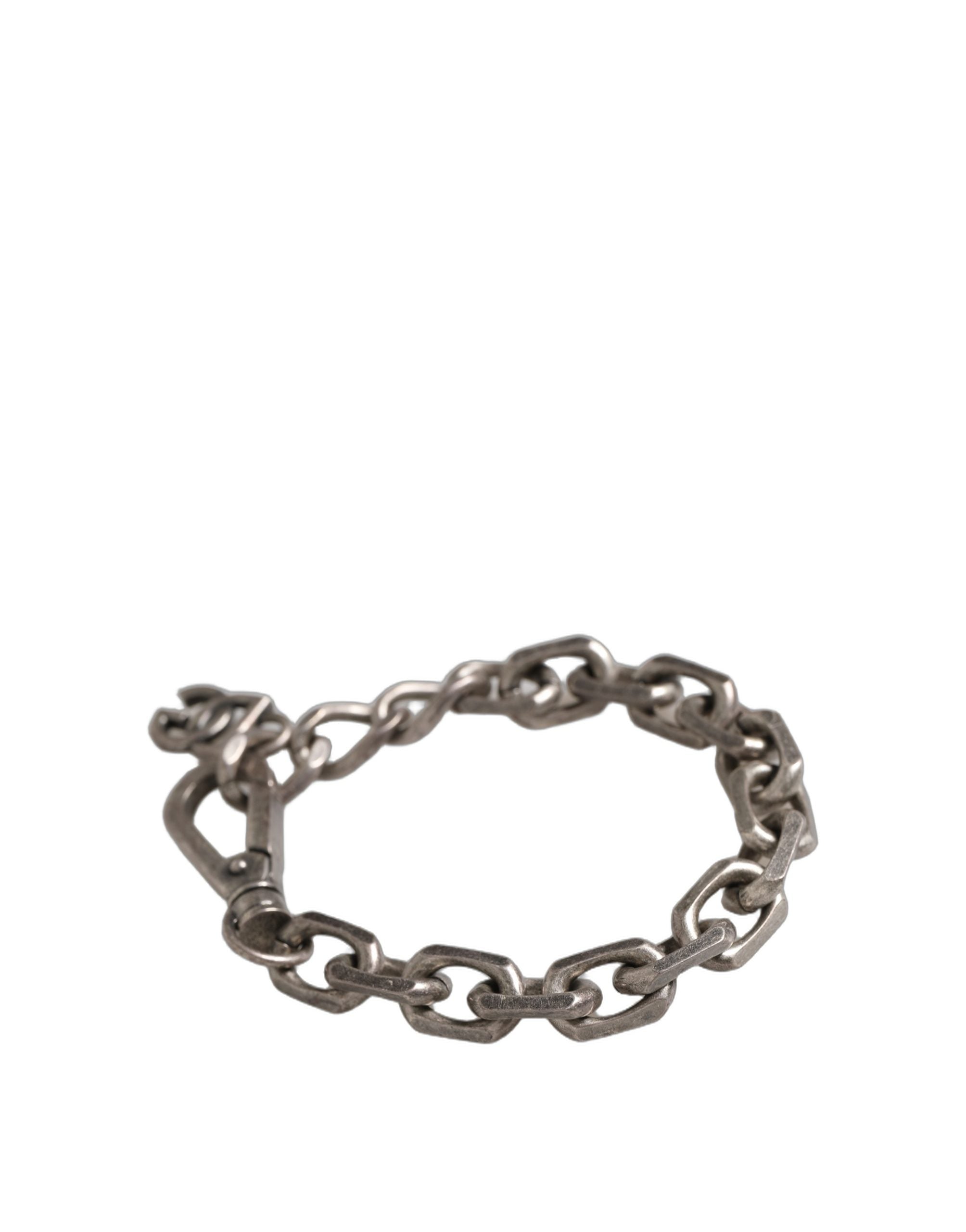 Silver Tone Heavy Chain Link Signature DG Logo Bracelet