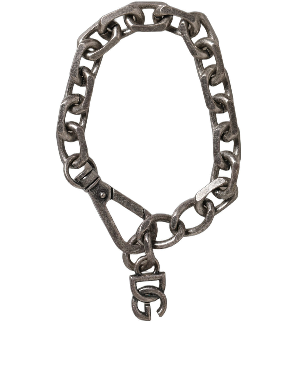 Silver Tone Heavy Chain Link Signature DG Logo Bracelet