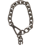 Silver Tone Heavy Chain Link Signature DG Logo Bracelet
