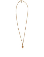 Gold Tone Brass Virgin Mary Medallion Pendant Necklace