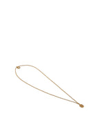 Gold Tone Brass Virgin Mary Medallion Pendant Necklace