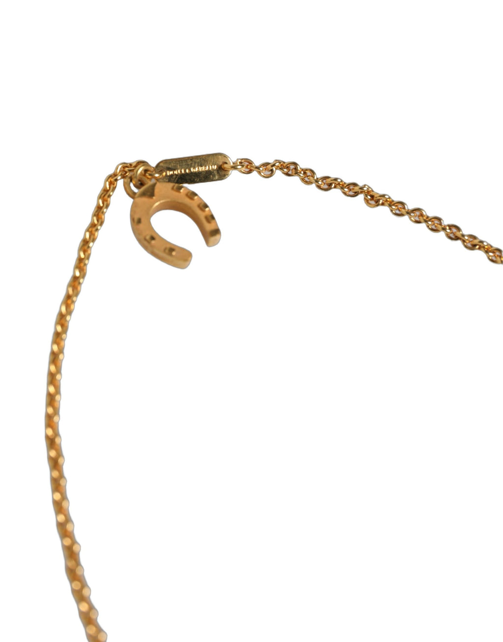 Gold Tone Brass Virgin Mary Medallion Pendant Necklace