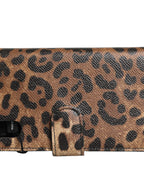 Flip Cover Brown Leopard Crystal iPhone X - XS Case