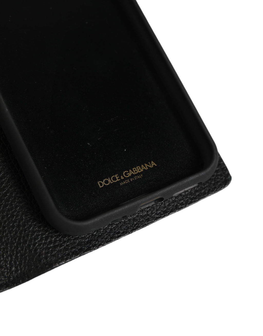 Case Flip Cover Black Calf Leather iPhone11 PRO Phone