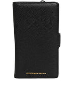 Case Flip Cover Black Calf Leather iPhone11 PRO Phone